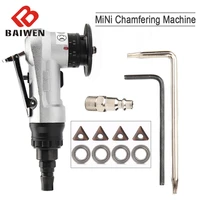 mini pneumatic chamfering machine 45%c2%b0 arc hand held beveling trimming machine for metal trimming and deburring with 4 blades