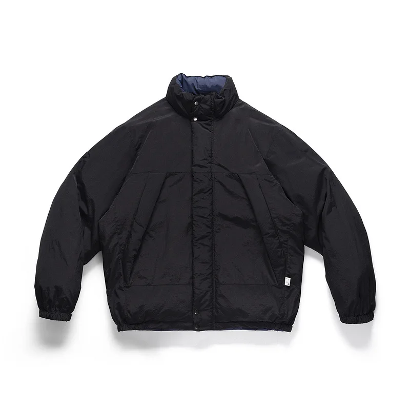 Men's Japanese High Street Winter Thickened Warm Cotton Coat Double-Sided Wear Stitching Loose Couple Jacket Korean Style