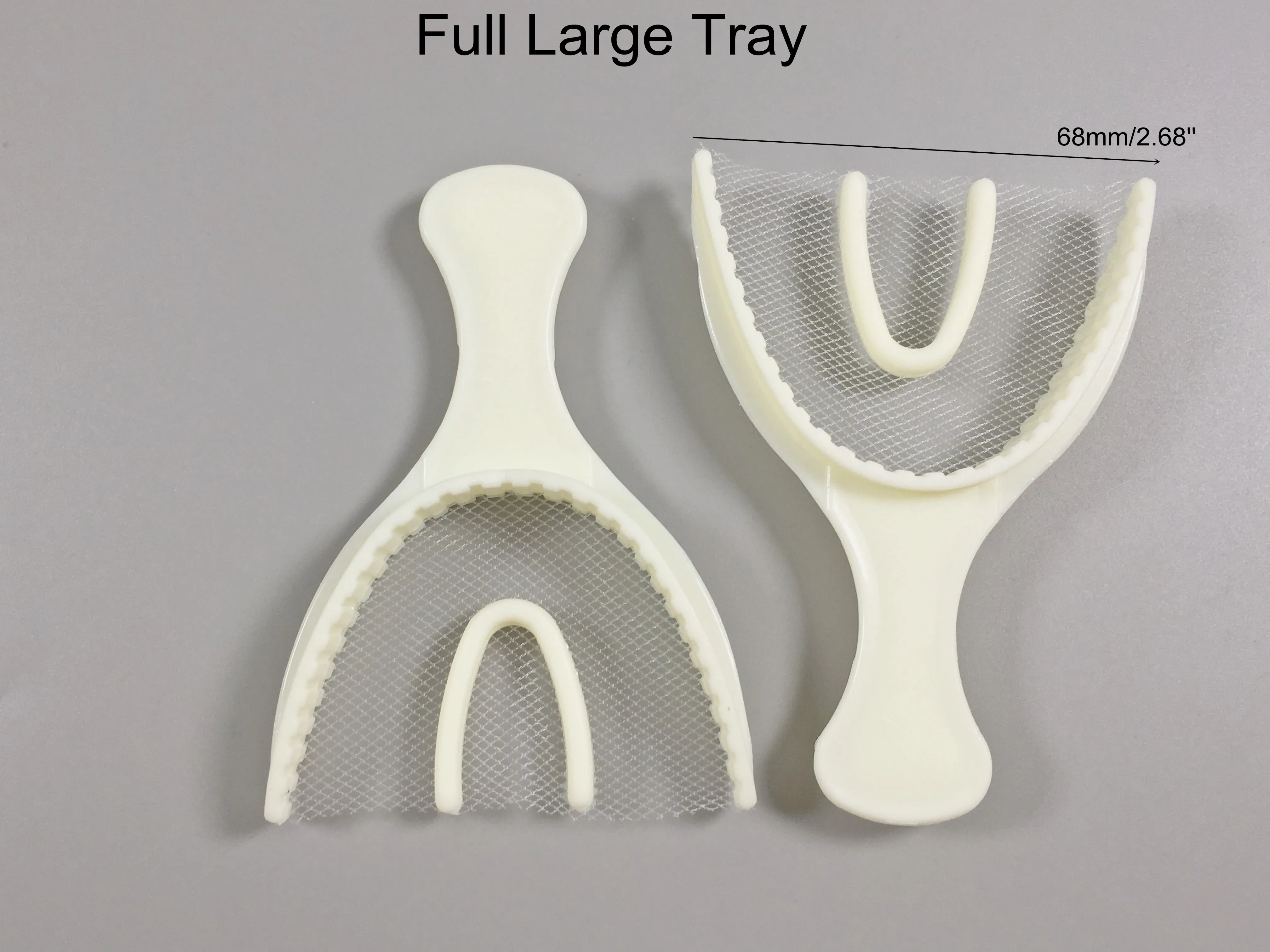 

Dental White Disposable Impression Kit Mouth Trays With Net Bite Anterior