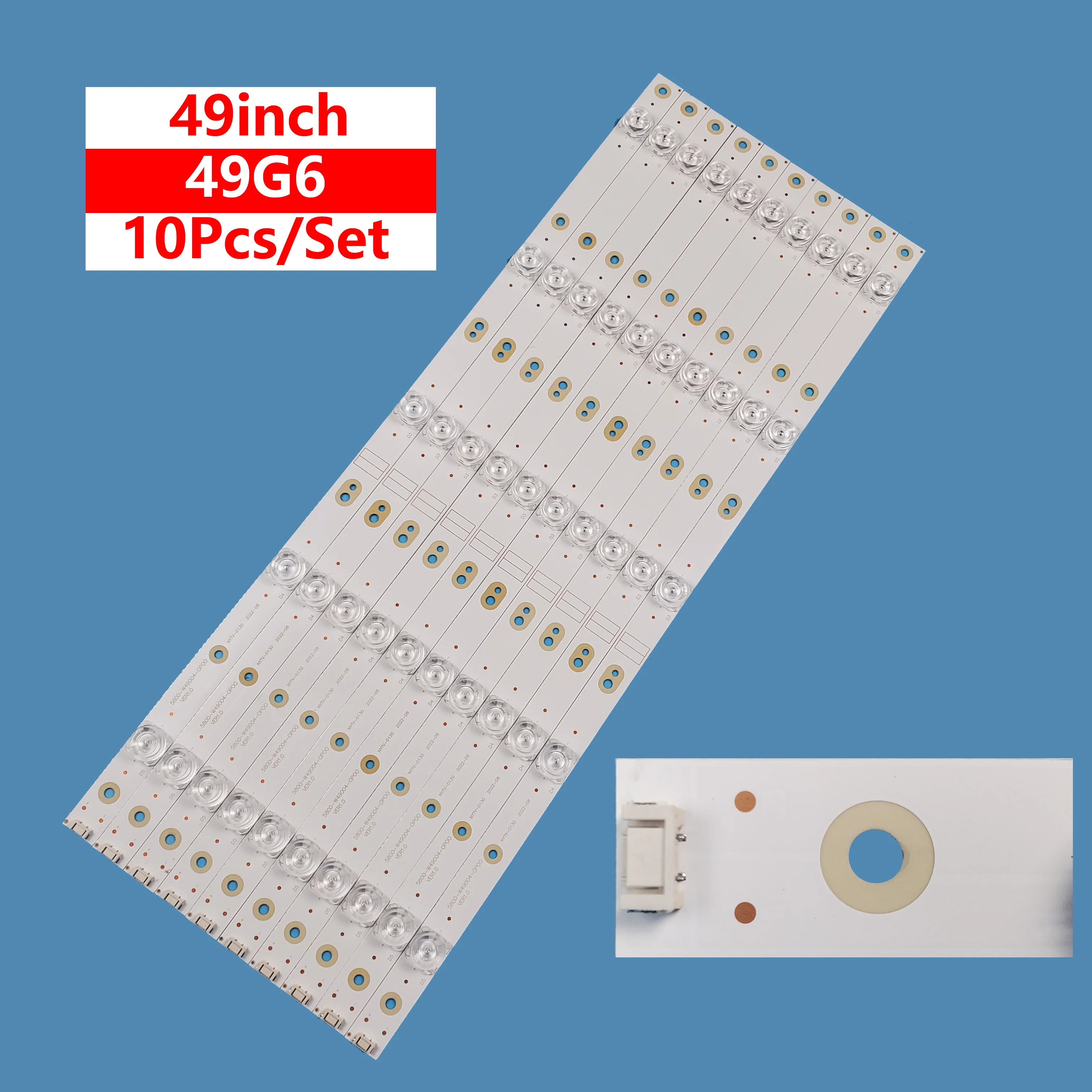 Светодиодная лента для подсветки для Toshiba SKYWORTH 49G6 SW49D05-ZC14CG-03 5800-W49004-0P00 5800-W49004-0P10, 3 в, 5 светодиодов, 50,5 см, новинка 100%