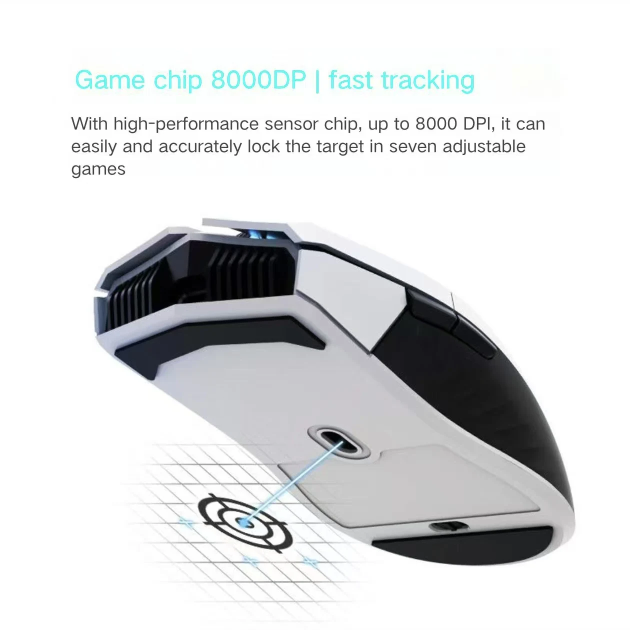 Фото Новая проводная двухрежимная мышь ThundeRobot ML702 2,4G, геймерская 8000 точек на дюйм для игрового офисного компьютера, ноутбука, ПК, планшета, беспроводная мышь №5