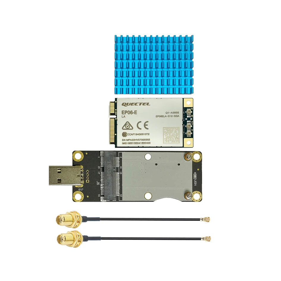 Новый оригинальный Quectel EP06-E Mini PCIe EP06ELA-512 IoT/M2M-optimized Cat6 модуль с радиатором USB2.0 адаптер SIM-карты Sot