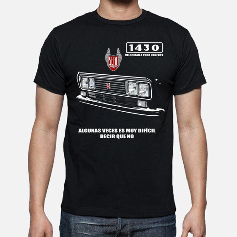 Hot Sale Vintage Classic Spain Car S E A T 1430 Front Face T Shirt. New 100% Cotton Short Sleeve O-Neck T-shirt Casual Mens Top