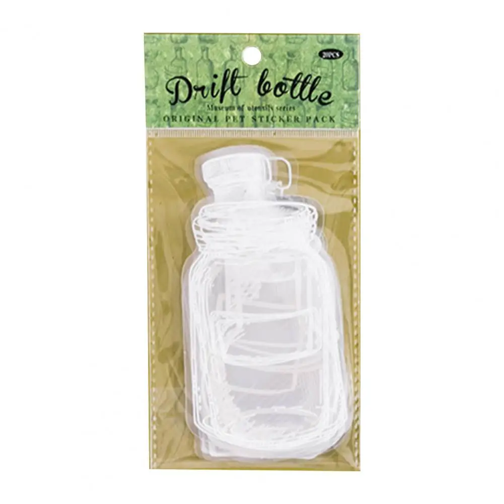 

Portable 20Pcs/Bag Useful Glassware Shaped Scrapbook Sticker Mini Decorative Sticker Soft Touch for Girls