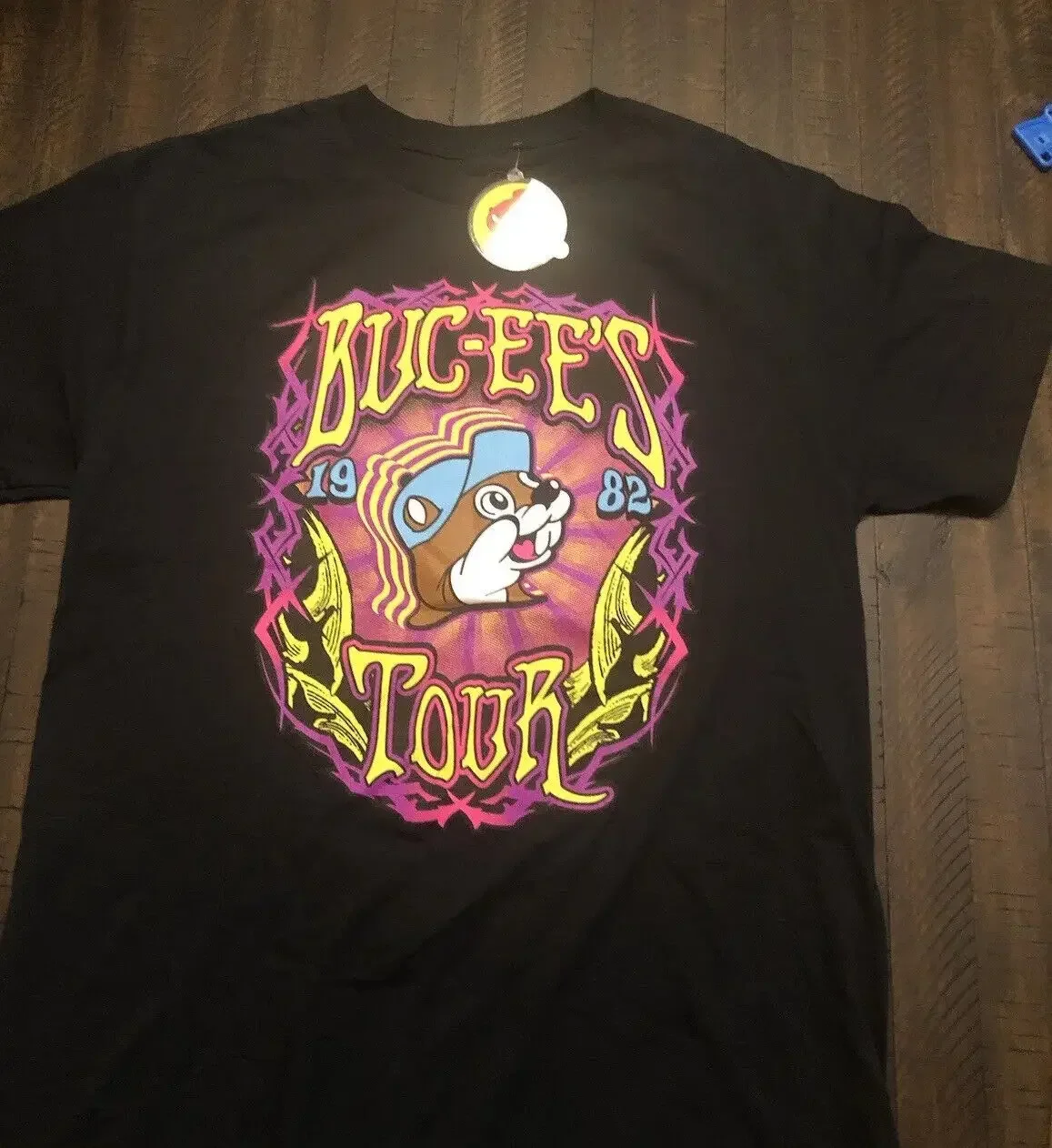 Buc-ee's 1982 Tour черная футболка с коротким рукавом средняя Двусторонняя Техасские