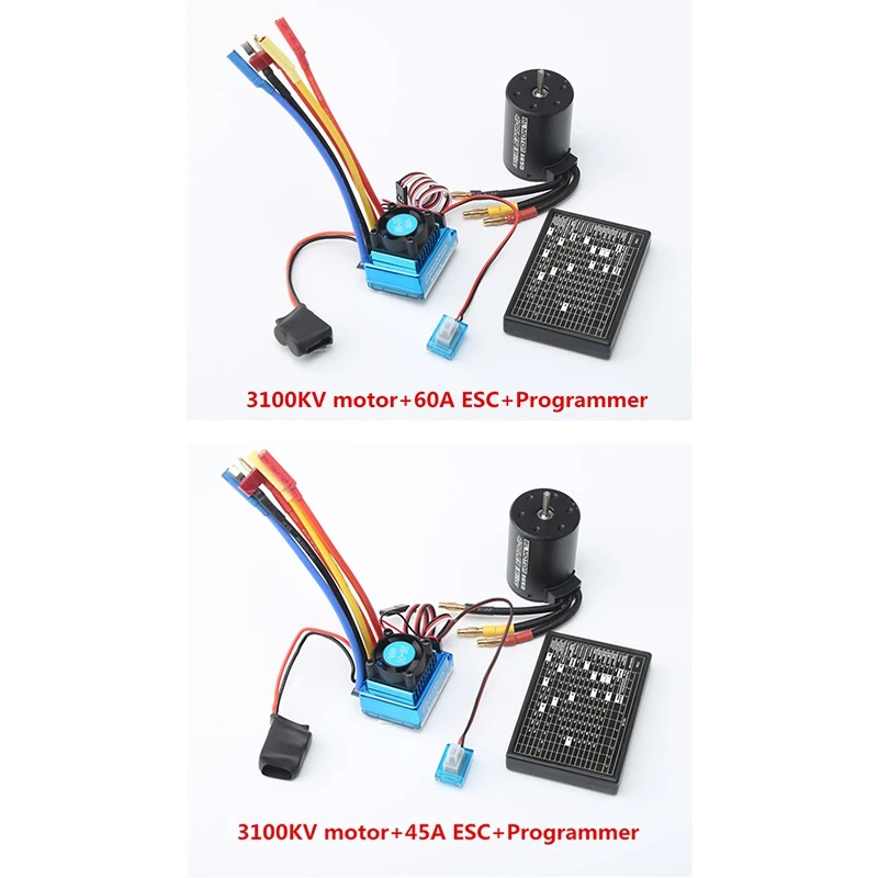 

3650 3100Kv бесщеточный двигатель & Esc с программной картой Combo для 1:10 Rc автомобиль Rc лодка часть