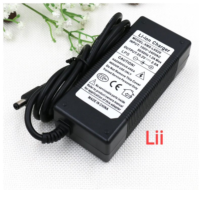 

Lii 6S 2A 25.2V 24v 22.2v Power Supply for lithium Li-ion batterites Charger AC 100-240V Converter Adapter EU/US/AU/UK plug