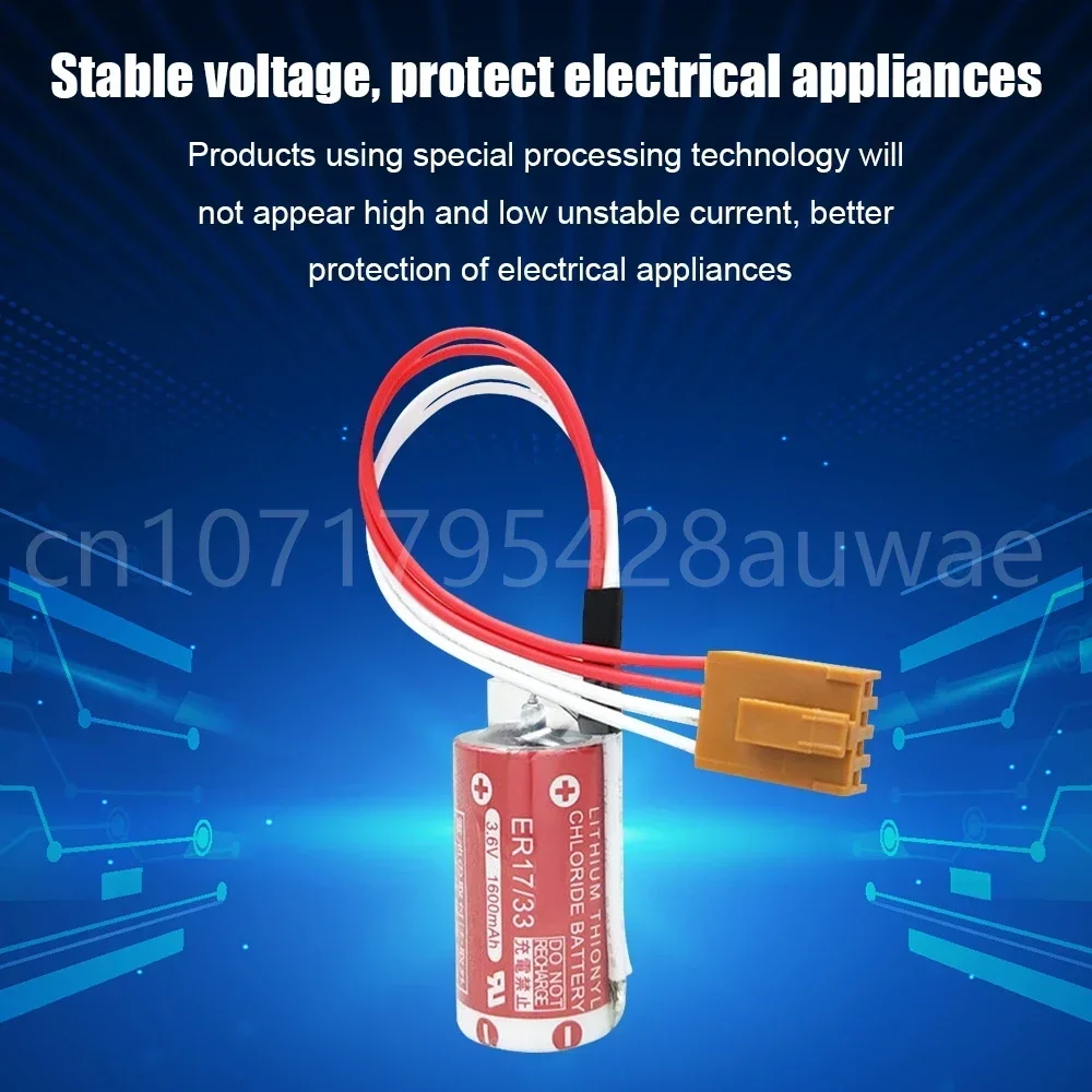 10 шт. 3 6 В 1600 мАч C500-BAT08 3G2A9-BAT08 ER17/33 для Omron CNC PLC серводвигателя аккумуляторы с вилкой