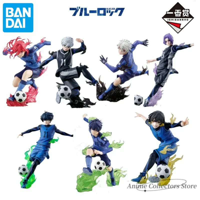 Фото В наличии Bandai Original BLUE LOCK Ichiban KUJI Isagi Yoichi Bachira Meguru Nagi Seishiro Mikage Reo Аниме Фигурки Игрушки №1