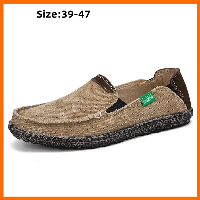 

Men Canvas Shoes Fashion Male Casual Shoes Comfortable Breathable Men's Loafers Outdoor Slip On Shoes For Male Chaussure Homme