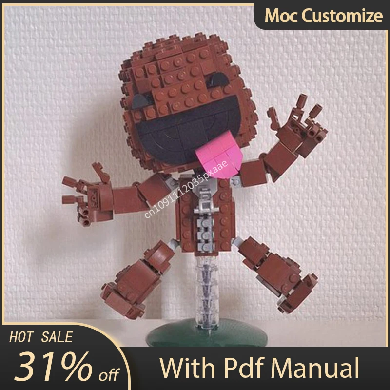 478 шт. Moc Sackboy модель украшения строительные блоки DIY креативная сборка кирпичи