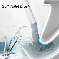 golf toilet brush flexible soft bristle brush head long handle toilet cleaning brush bathroom hanging brush bathroom accessories