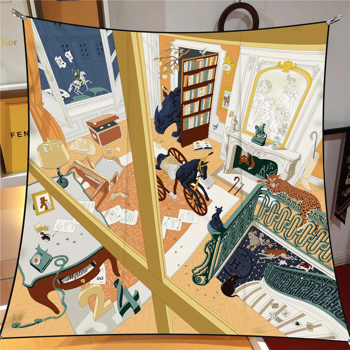 

DUTRIEUX шелковый квадратный шарф 90x90 см