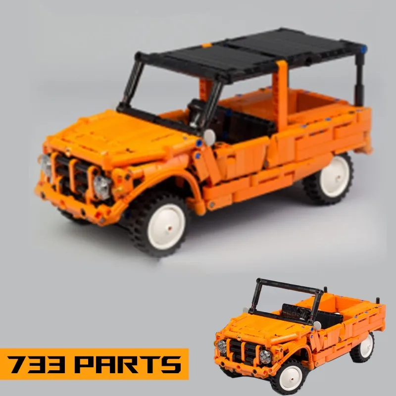 

New 733PCS Mehari Orange Supercar Racers Vehicles Sports Car Fit MOC-29654 Highh Model Building Blocks Bricks Toys Gift Kid