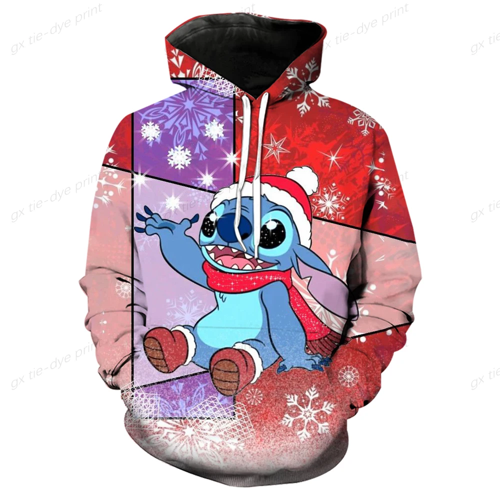 

Модные толстовки с капюшоном из мультфильма «Ститч» в стиле «Харадзюку», 2022