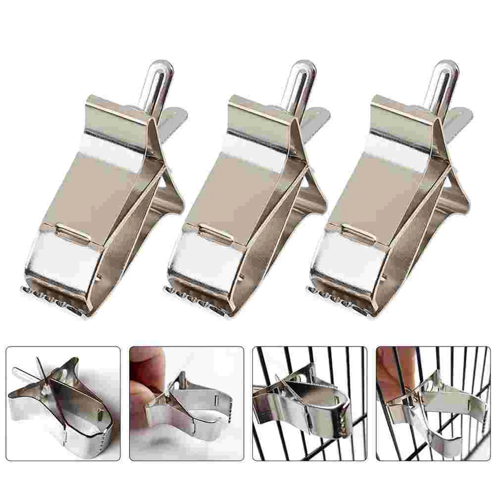 

Clips Bird Cage Fruit Clipvegetablestainless Steel Feeder Holder Animal Household Parrot Portable Bracket Daily Use Convenient