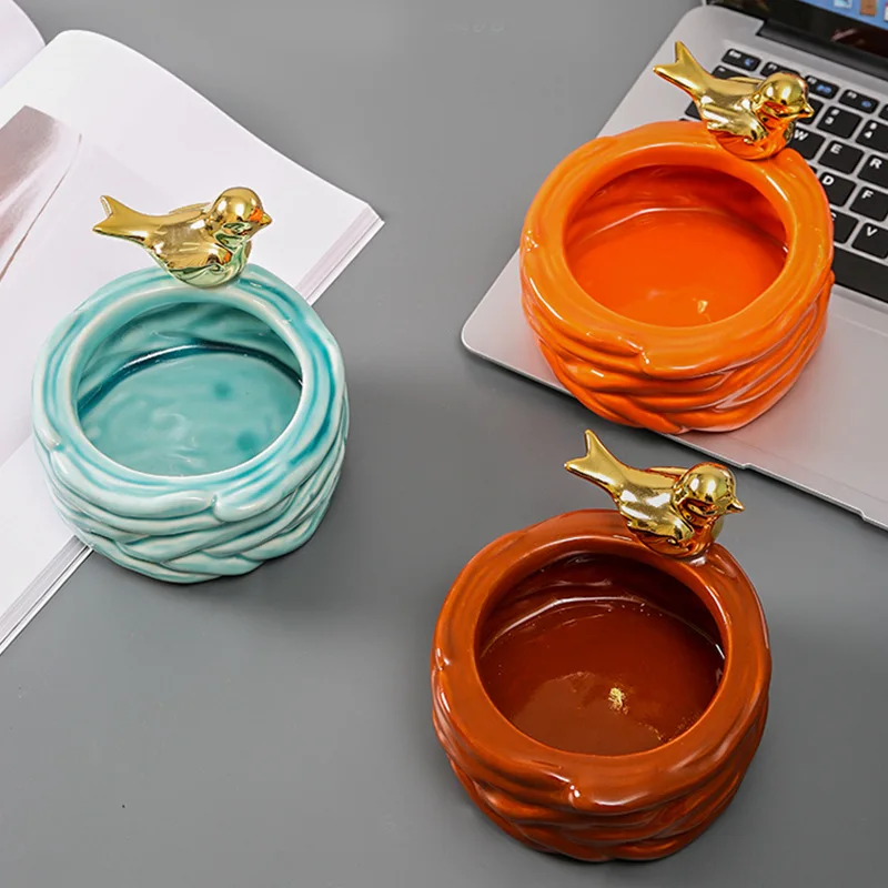 Роскошная пепельница светильник аксессуар из легкой керамики для гостиной