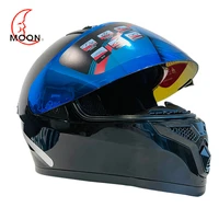 moon professional adult capacete full face motocross helmet with clear anti scratch outer visor