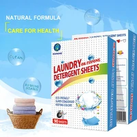 90 pcs laundry detergent sheets easy dissolve laundry tablets strong deep cleaning detergent laundry soap for wash hand machine