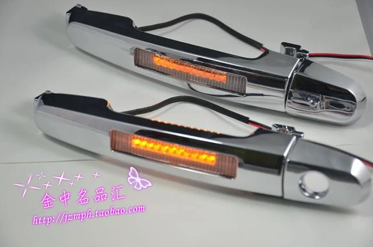 

Car Accessories Car modification warning safety door handle LED lights, blue light and yellow light. For Toyota RAV4 2004-2013