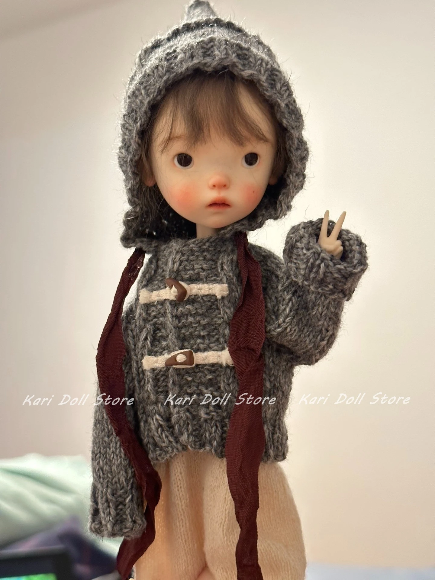 Kari Doll Одежда и юбки 2025 Оригинальный кашемировый свитер с капюшоном ручной работы