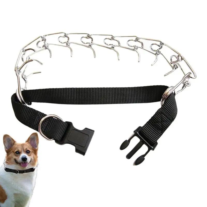 

Собачий поводок из нержавеющей стали, регулируемая цепь для дрессировки щенков, с пряжкой, маленький, для собак