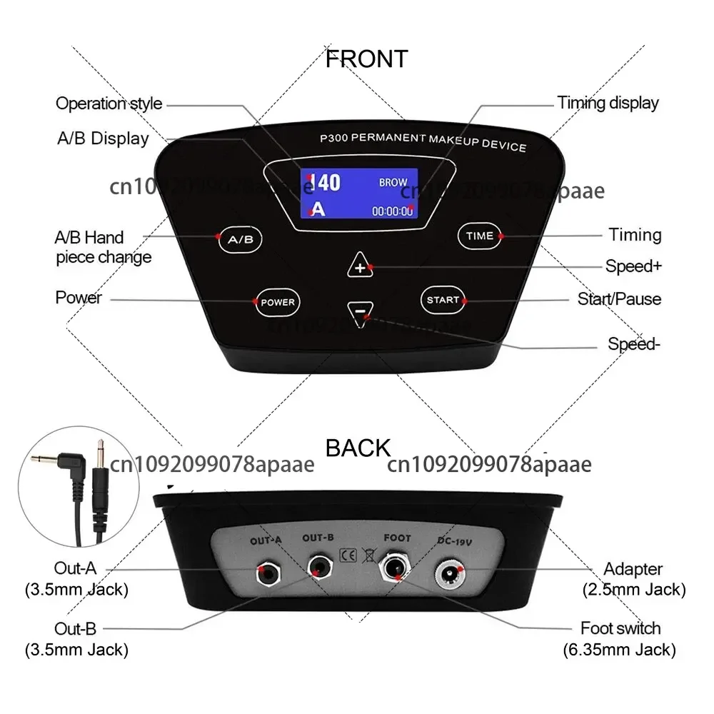 Профессиональный набор машин для татуировки P300 2-головочная микро-машинка с