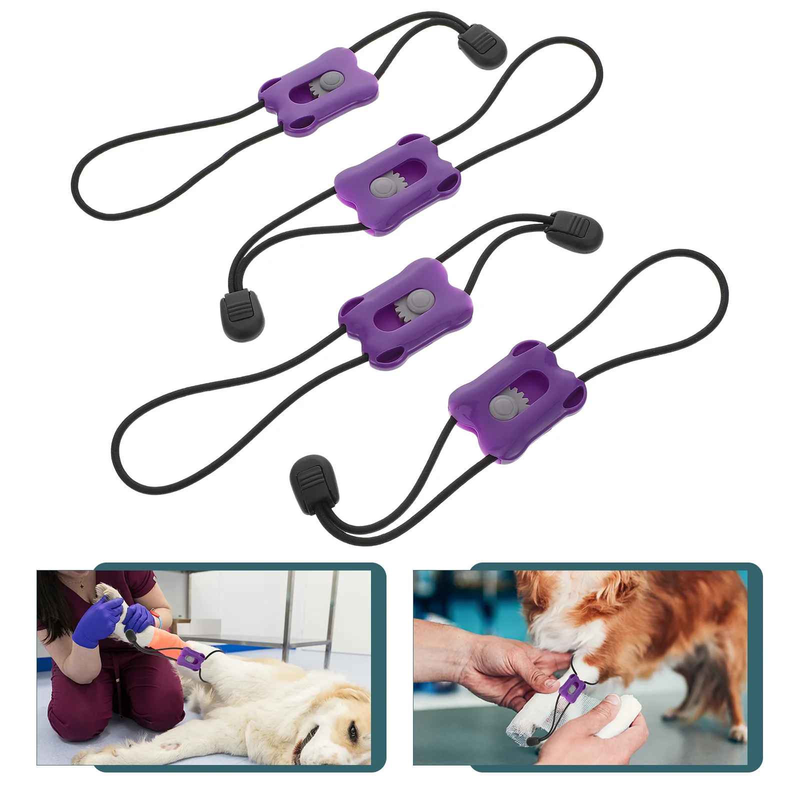 

4pcs Tourniquet Quick Release First Aid Emergency Trauma Bandages Hemostatic Control Tourniquets for Cats Purple Black