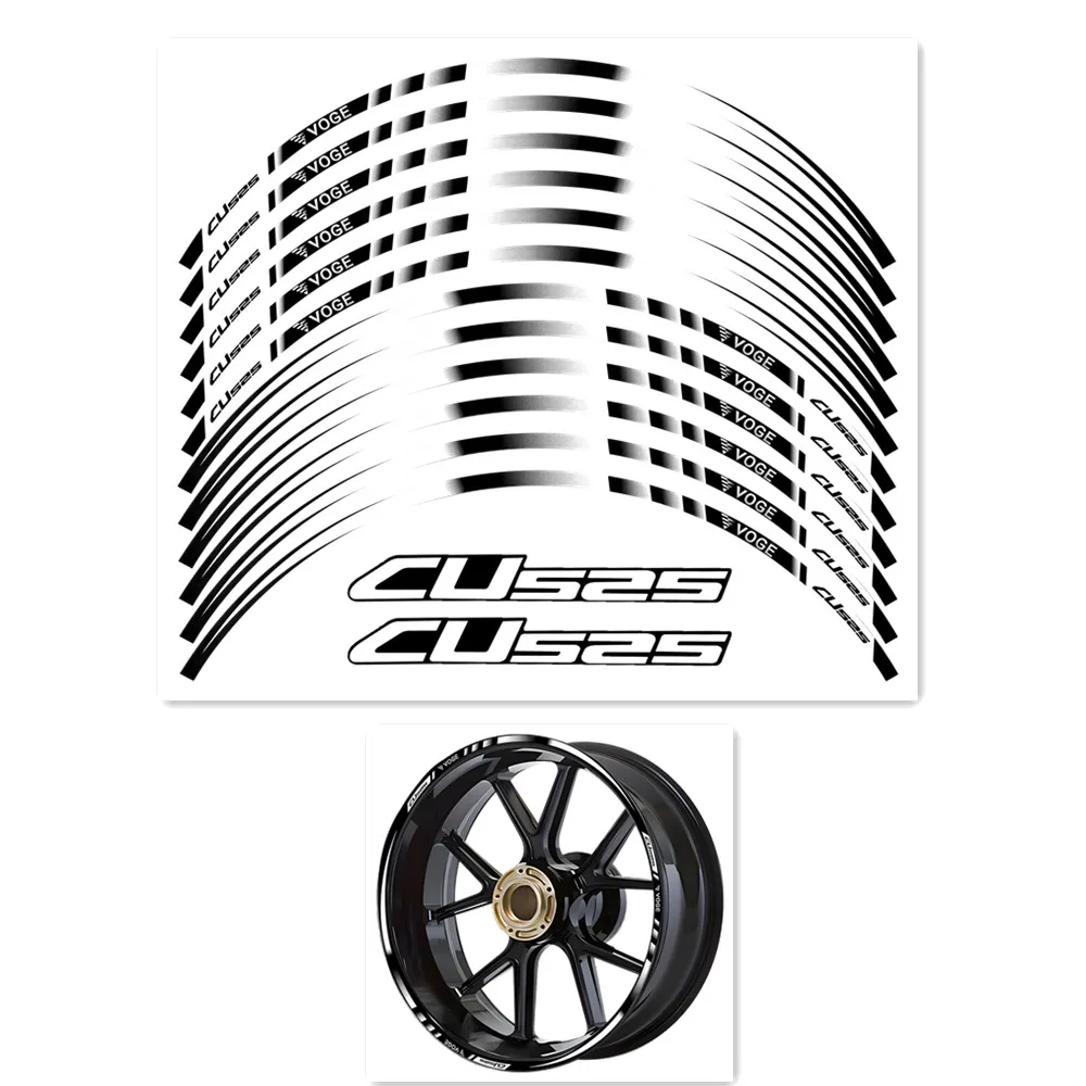 

Для VOGE CU525 наклейки на колеса 16-дюймовая наклейка на ступицу мотоцикла CU 525 мешки модифицированные светоотражающие водонепроницаемые декоративные 2023-2025
