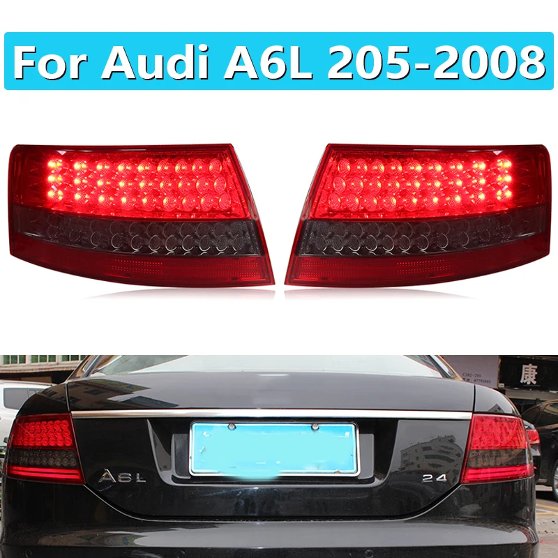 1Set Tail lights For Audi A6L A6 2005 2006 2007 2008 Car Taillights LED DRL Running lights Fog lights tail lights Car Styling