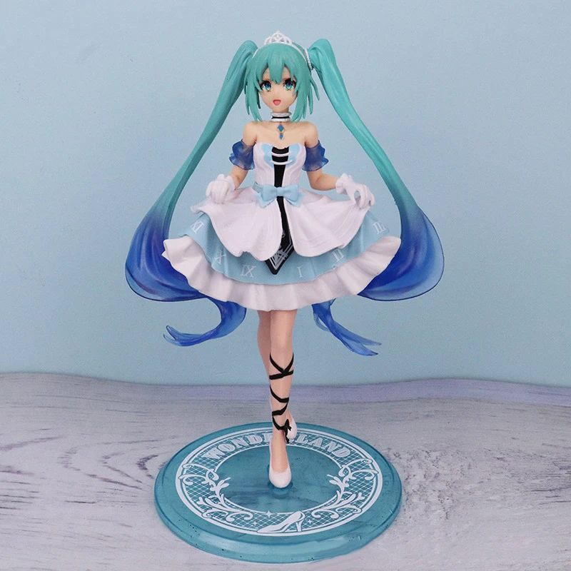 

20cm Anime Virtual Singer Miku Action Figure Hatsune Miku Princess Dress Kawaii Girl Figurine PVC Collectible Model Toy Gift