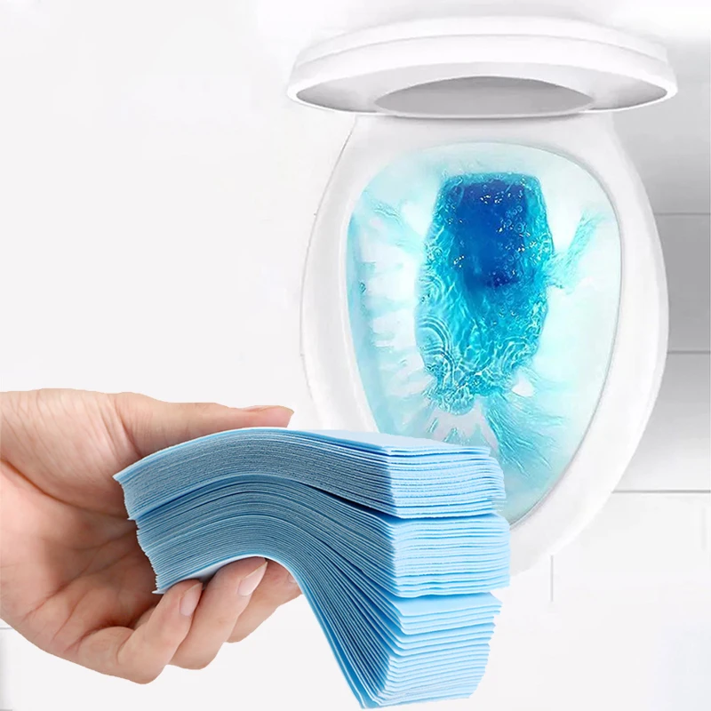 

60PCS Toilet Bowl Cleaning Tablets Mopping Toilet Bowl Cleaner Household Sanitary Toilet Bowl Deodorant Blue Dirt Cleaning Tool