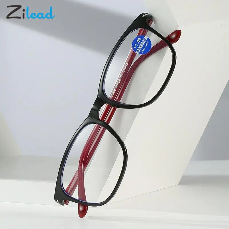 

Zilead Square Anti Blue Light Reading Glasses Women Men Ultralight Presbyopia Eyeglasses Unisex Hyperopia Goggle 0+1+1.5+2...+4