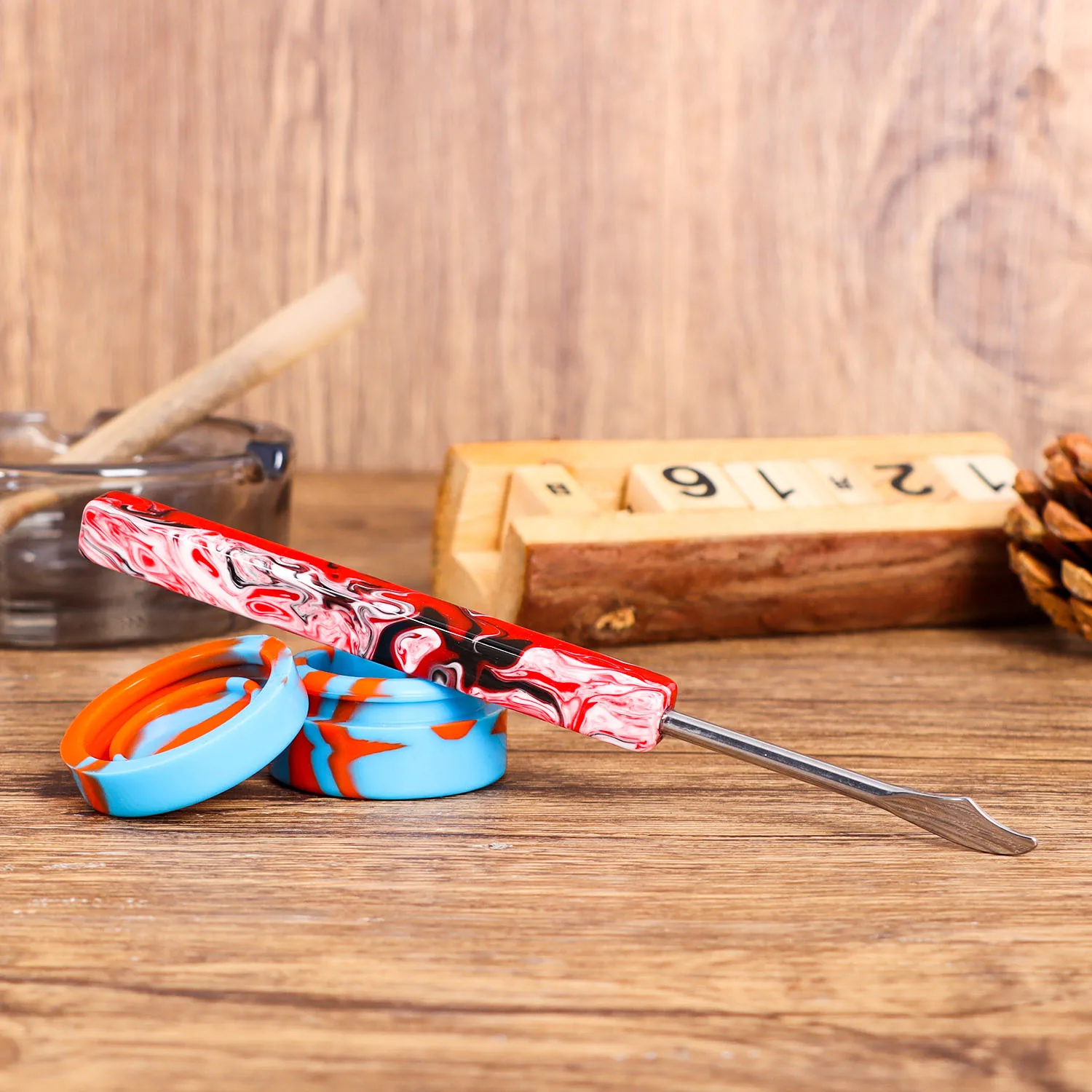 

1Pc Colorful 158mm Stainless Steel Snuff Bottle Spoon Oil Tool Long Pipe Smoking Accessories Metal Smoke Spoon