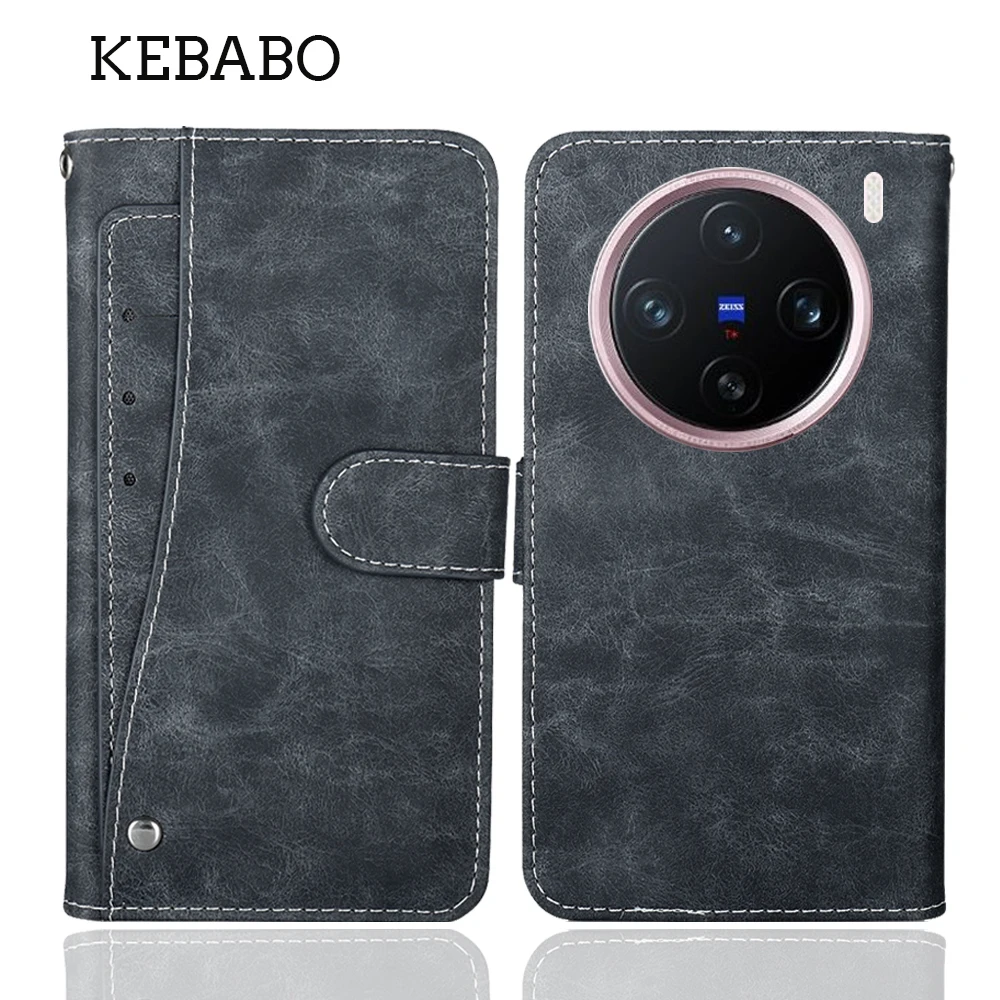 Модный кожаный кошелек для Vivo X200 чехол 6 67 дюйма роскошный с отделениями карт