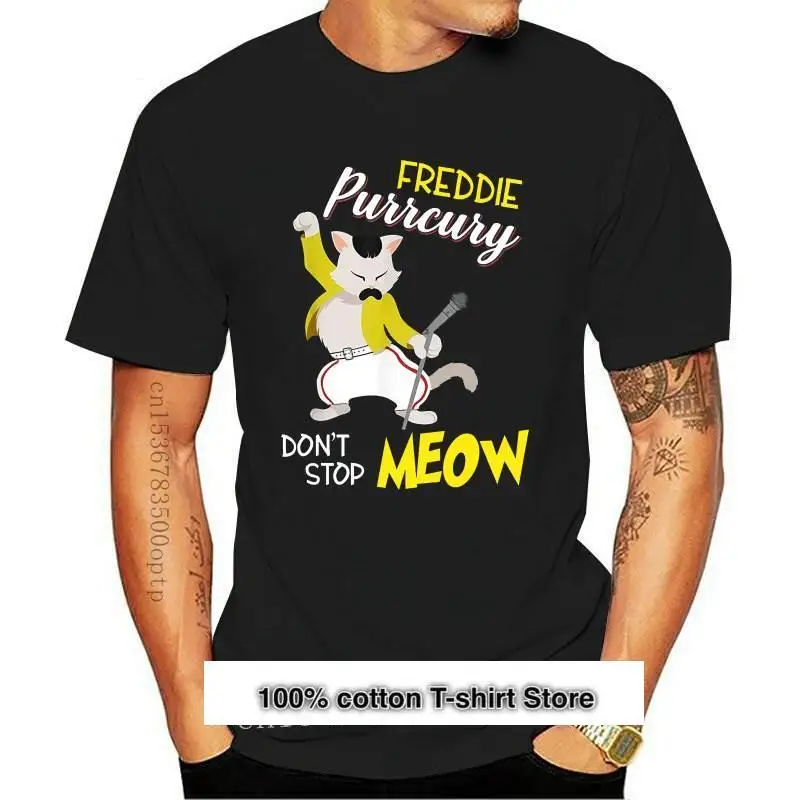 

Camiseta с изображением Freddie Purrcury Not Stop Meow Kittycat, nueva