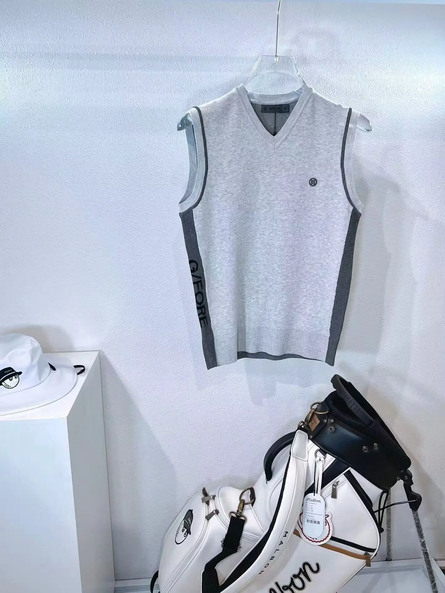 Autumn/winter 2022 golf wear men's vest waistcoat versatile leisure jacket sleeveless fashion vest plus heavy knit