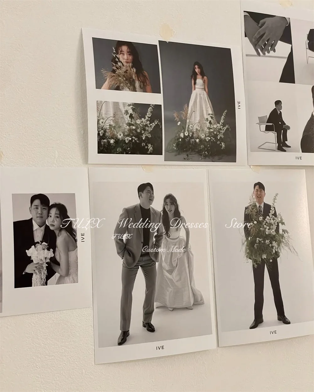 Фото TULX Элегантное свадебное платье из 2 предметов для фотосессии без бретелек, длинное многоуровневое корейское свадебное платье, корсет без рукавов 웨딩드레스 по индивидуальному заказу №4