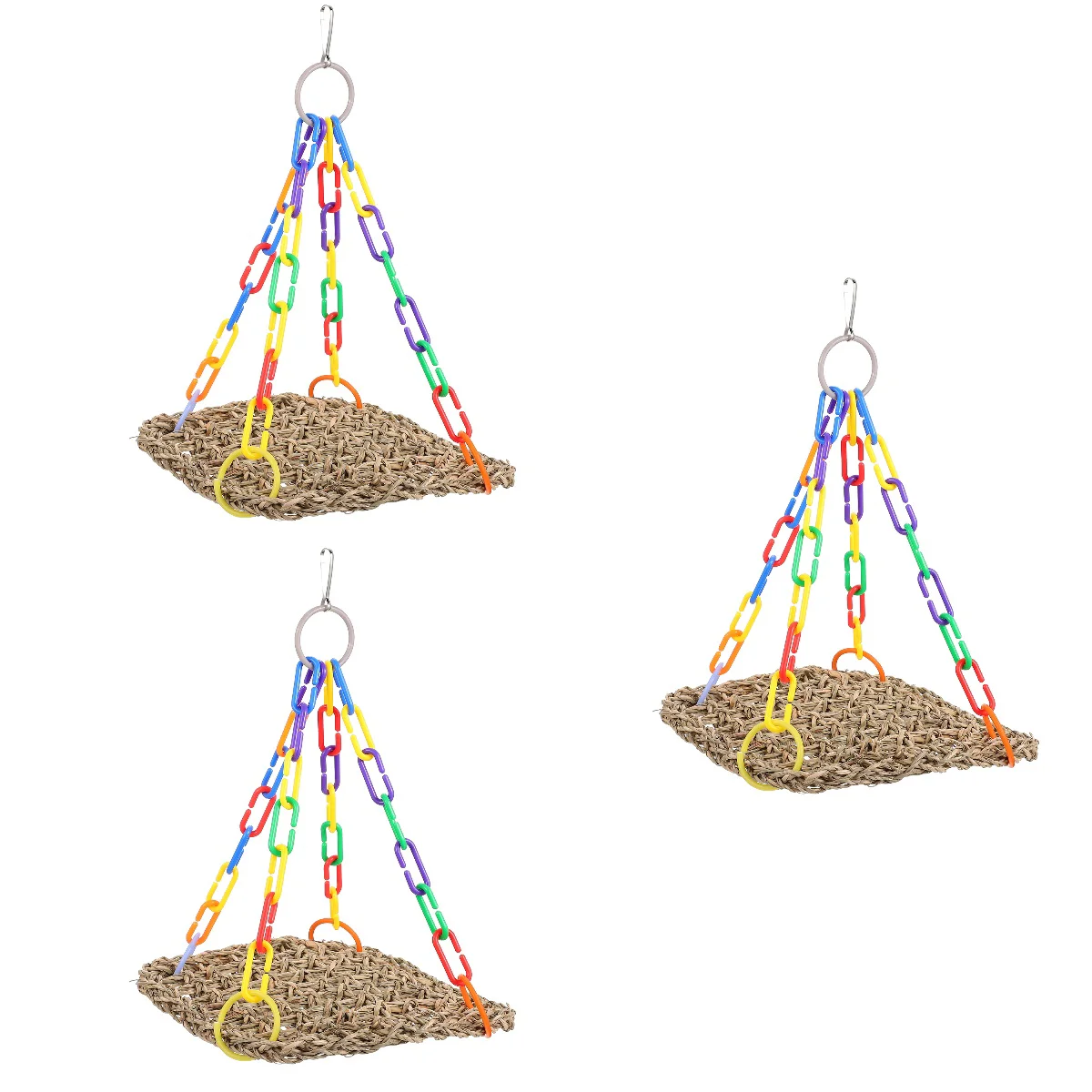 

Parrot Bird Toys Chewing Swing Bite Cage Shredder Accessories Coop Chicken Hanging Block Wood Hammock Chew Interactive Pet