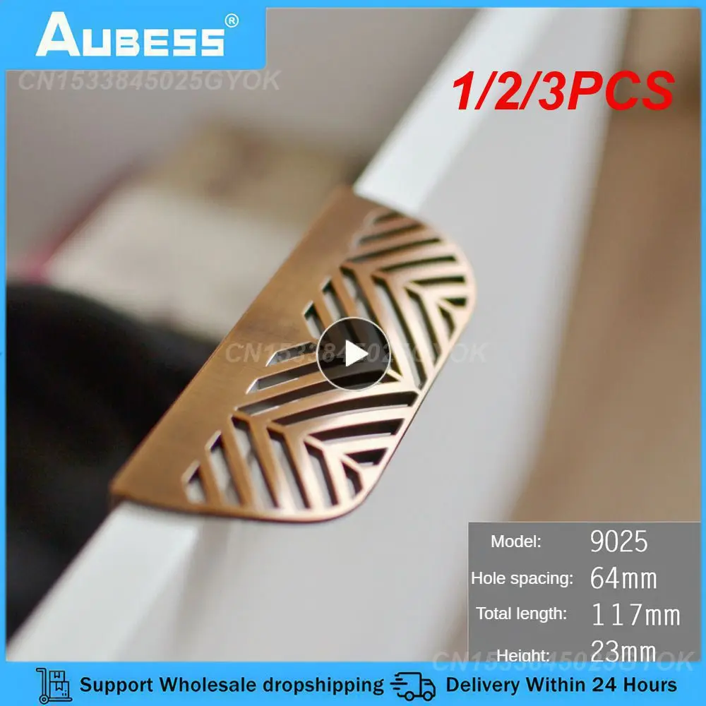 1/2/3 шт. латунные ручки для мебели в форме листа