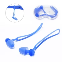 swimming earplugs waterproof professional adult children bathing men and women swimming diving earplugs with rope