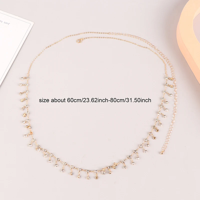 Сексуальная цепочка для тела со стразами и кисточкой на талию живот тонкие