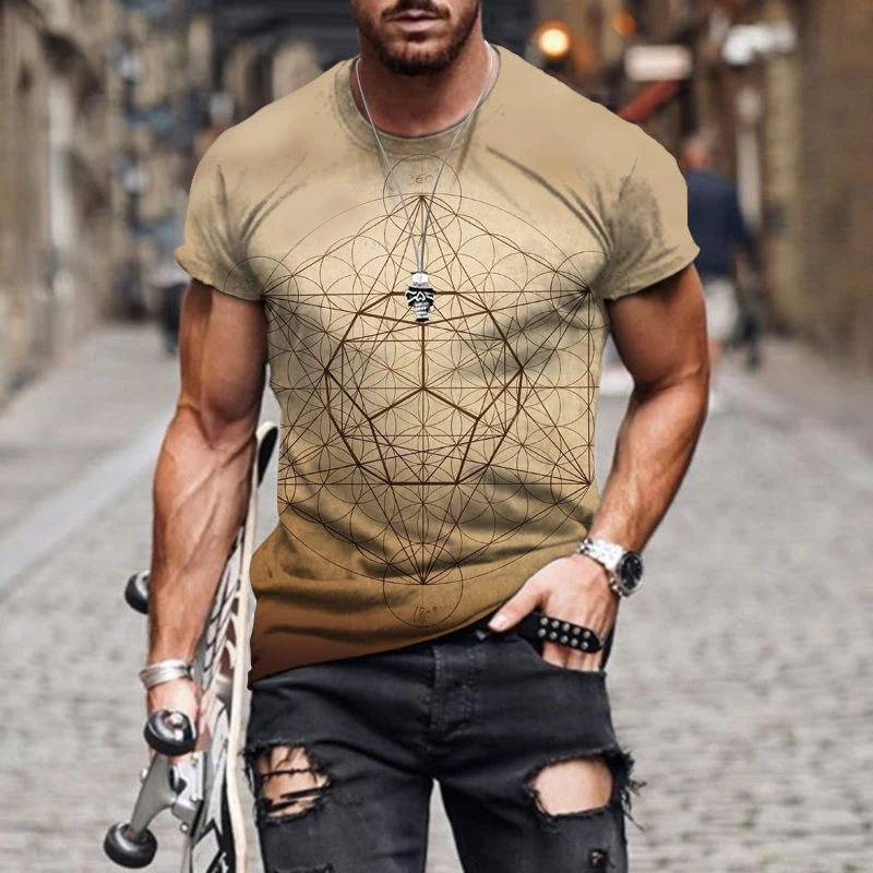 

Men's Casual Tops Skull Clock Manuscript Design Pattern Design 3D Printing T-Shirt Summer O Neck Street Hip Hop Loose Style