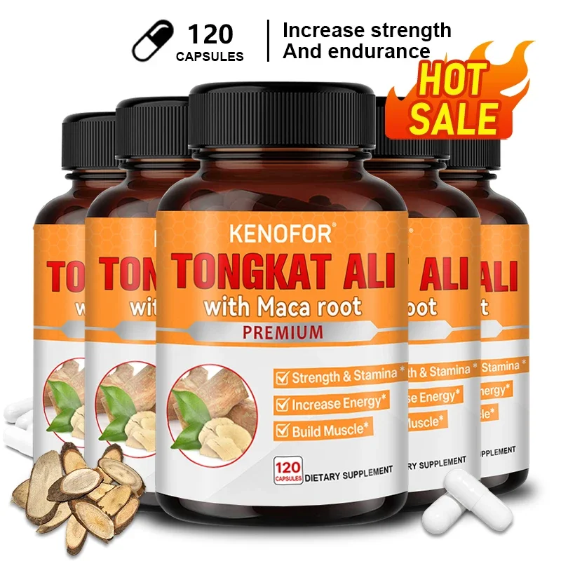 

Kenofor Tongkat Ali Root Extract Capsule for Potent Stamina Strength Enhances Immunity Health Kidney Male Energy Supplements