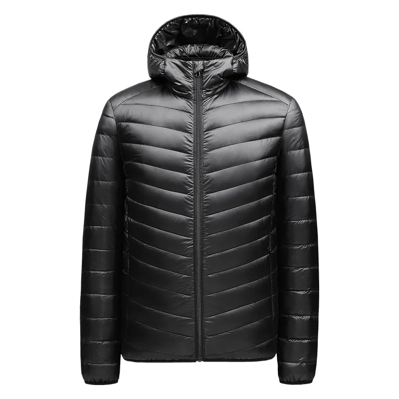 

Men's All Season Lightweight Down Jacket Waterproof, Windproof and Breathable Jacket Plus Size Hooded Parka Men Jacket