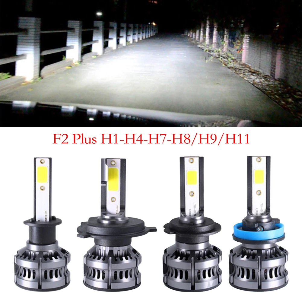 

2X 80W 14000LM F2 PLUS LED Car Headlight 12V DC IP67 Fog Light Headlight H7 H4 H1 H11/H9 /H8 LED Bulb