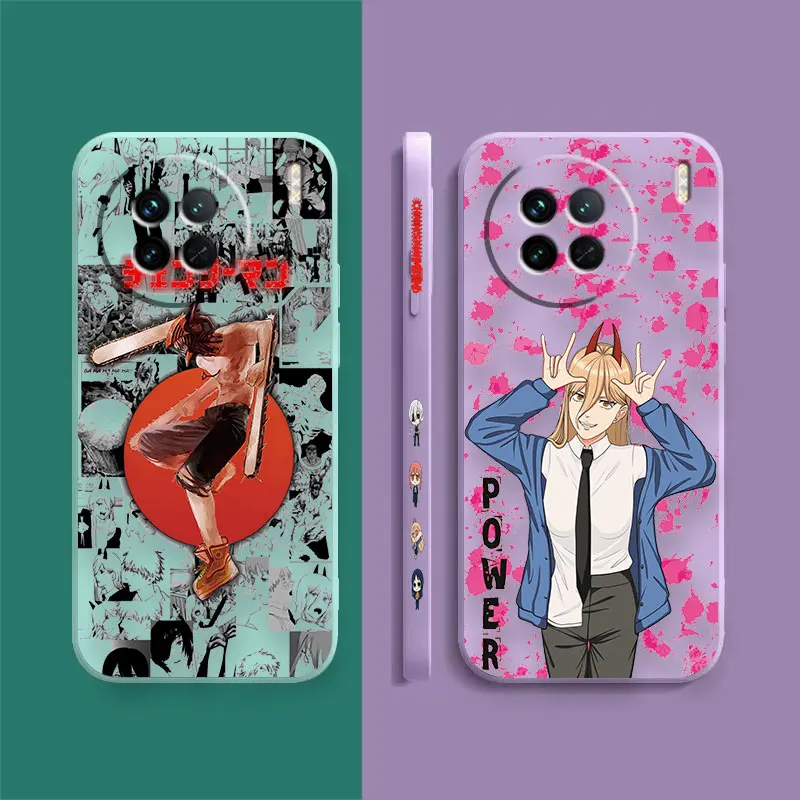 Anime Power Denji Chainsaw Man Case For VIVO X21I X21S X23 X27 X30 X50 X60 X70 X80 X90 5G PRO PLUS Colour Case Funda Shell Capa