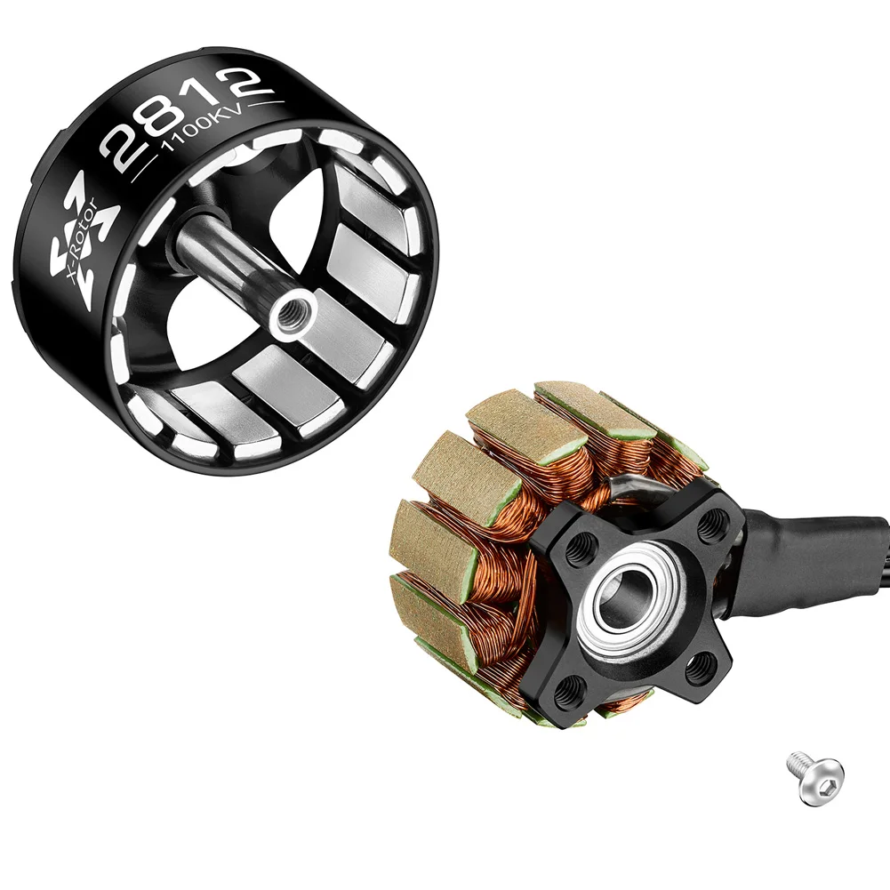 4 шт. HOBBYWING Xrotor 2807/2812 900/1100/1300KV 4-6S 1500KV 4-5S/1700KV 3-4S черные бесщеточные двигатели для