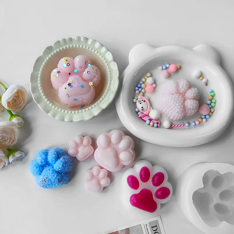 DIY кошачий коготь силиконовая форма мультфильм снятие стресса щепотка игрушка