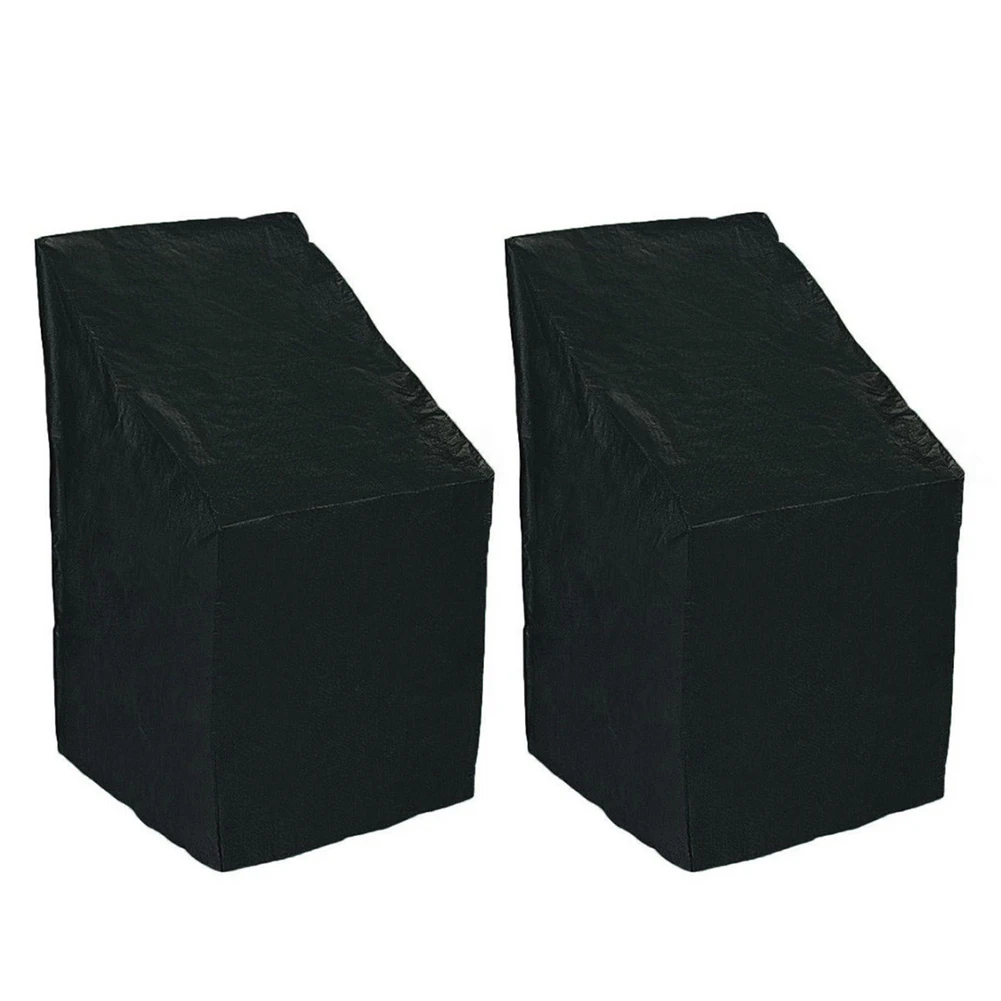 

Polyester Waterproof Protective Outdoor Black Chair Cover Household Furniture Dustproof Washable Practical Full Garden Yard
